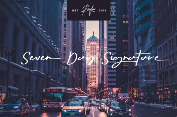 Seven Day Signature Font Poster 1