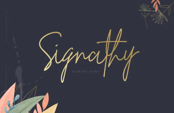Signathy Font Signathy Font Poster 1