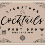 Signature Cocktails Duo Font Poster 1