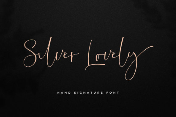 Silver Lovely Font Poster 1