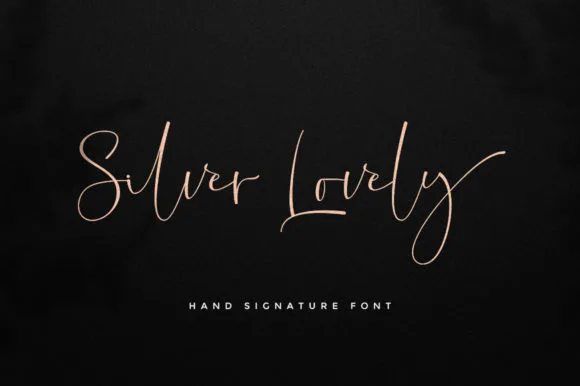 Silver Lovely Font Silver Lovely Font Poster 1