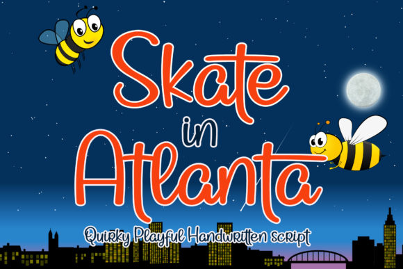 Skate in Atlanta Font Poster 1