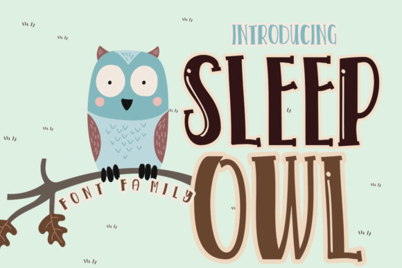 Sleep Owl Font Poster 1