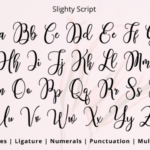 Slighty Font Poster 11