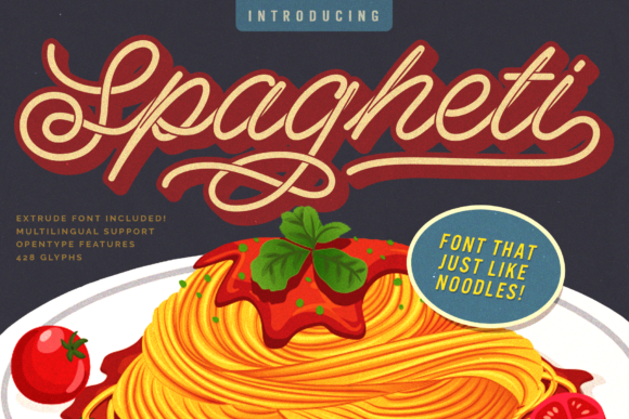 Spagheti Font Poster 1