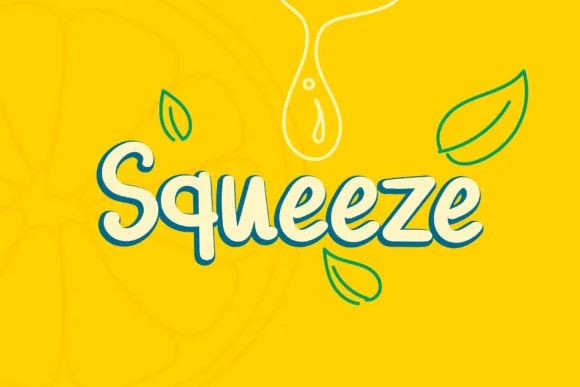 Squeeze Font Squeeze Font Poster 1