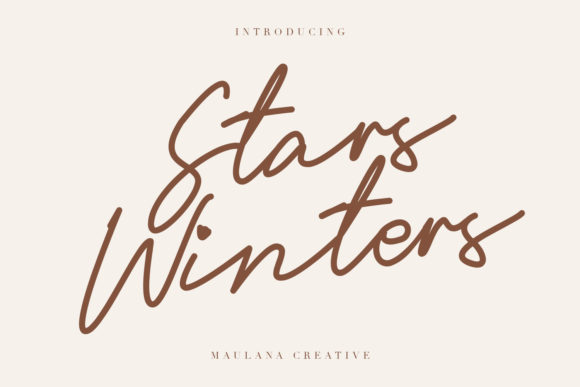 Stars Winters Font Poster 1