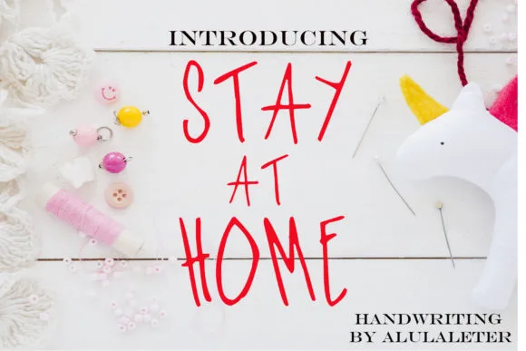 Stay at Home Font Stay at Home Font Poster 1