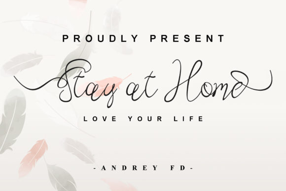 Stay at Home Font Poster 1