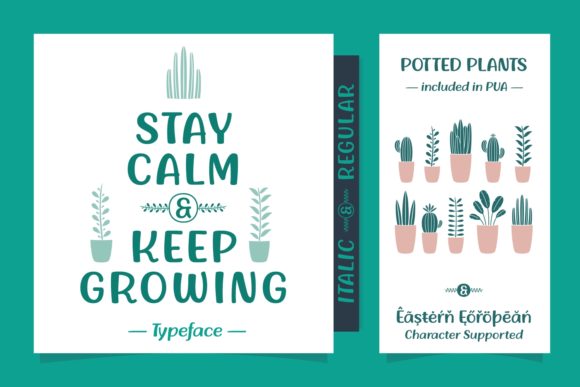 Stay Calm & Keep Growing Font