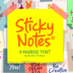 Sticky Notes Font Poster 1