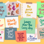 Sticky Notes Font Poster 2