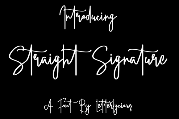 Straight Font Poster 1