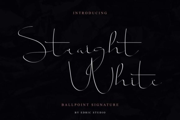 Straight White Font Poster 1