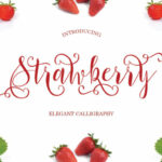 Strawberry Font Poster 1