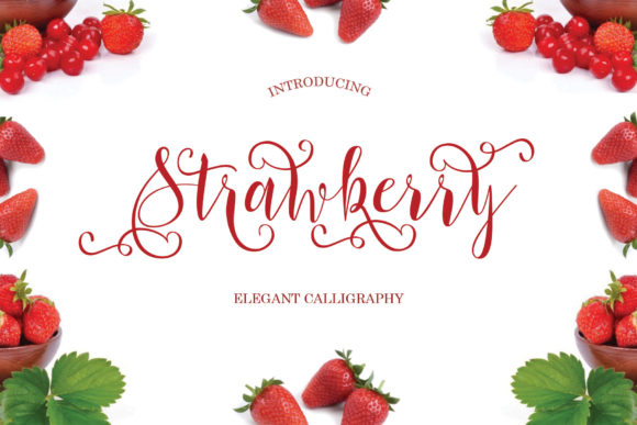 Strawberry Font Poster 1