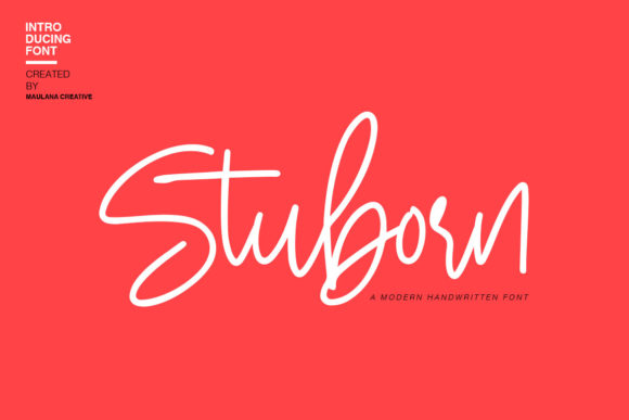 Stuborn Font Poster 1