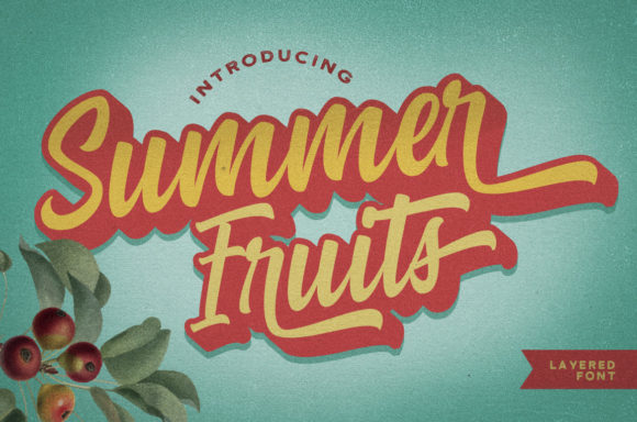 Summer Fruits Font Poster 1