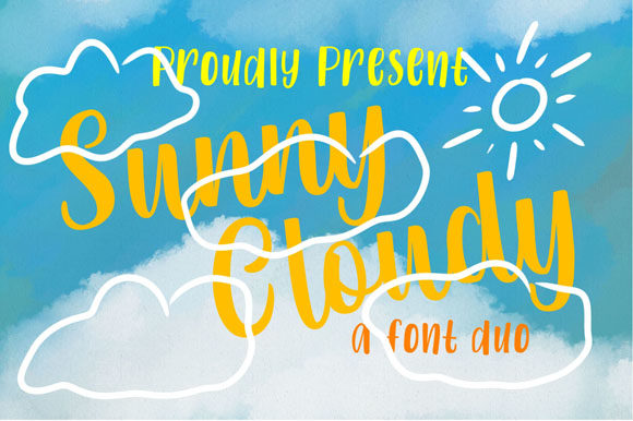 Sunny Cloudy Duo Font Poster 1