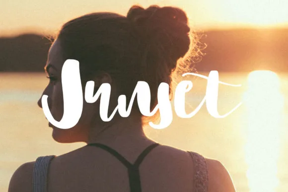 Sunset Font Sunset Font Poster 1