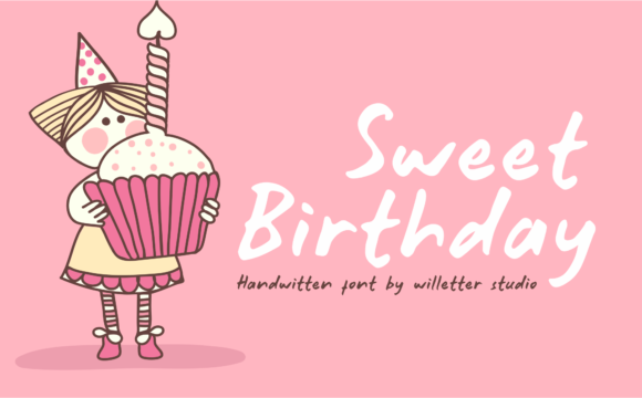 Sweet Birthday Font Poster 1