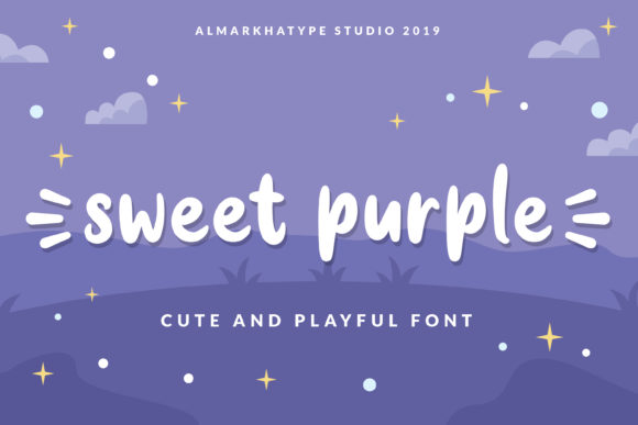 Sweet Purple Font Poster 1