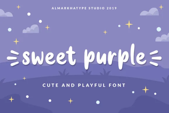 Sweet Purple Font Poster 1