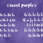 Sweet Purple Font Poster 9