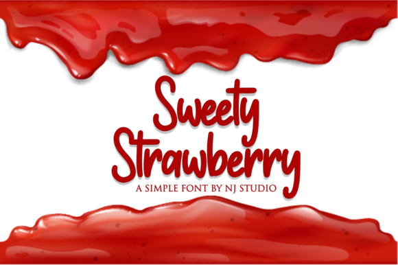 Sweety Strawberry Font Poster 1