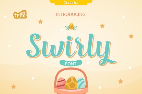 Swirly Font Poster 1