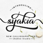 Syakia Font Poster 1