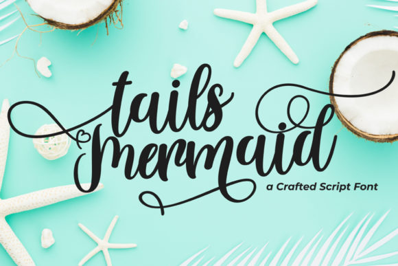 Tails Mermaid Font Poster 1