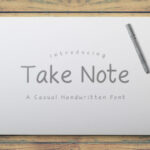 Take Note Font Poster 1