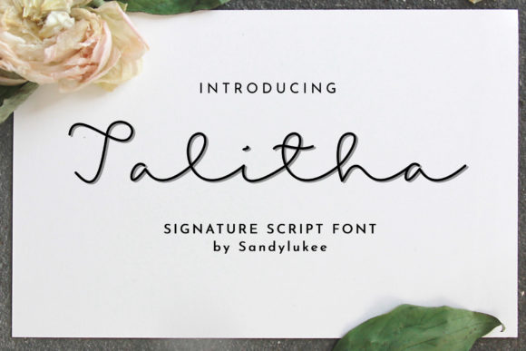 Talitha Font Poster 1