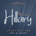 Thalia Hillary Font Poster 1