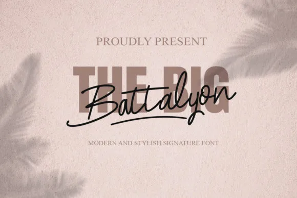 The Big Battalyon Font The Big Battalyon Font Poster 1
