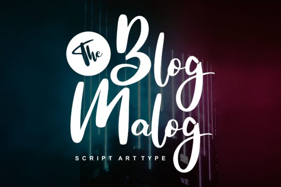 The Blog Malog Font Poster 1