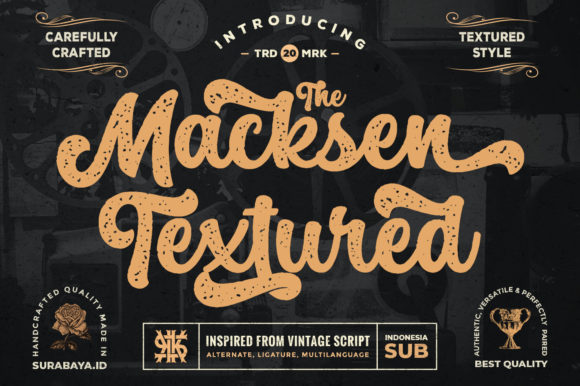 The Macksen Textured Font