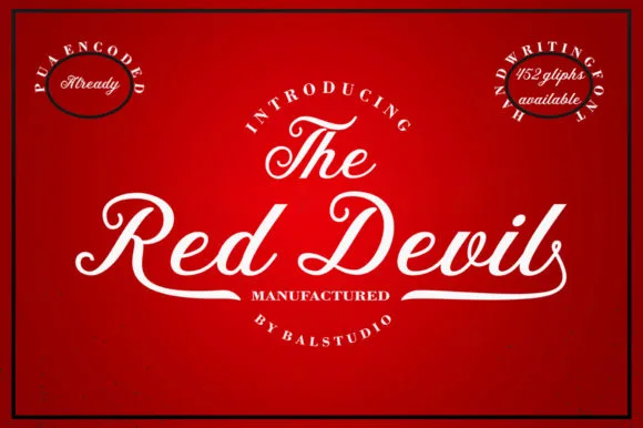 The Red Devil Font Poster 1
