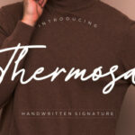 Thermosd Handwritten Signature Font Poster 1