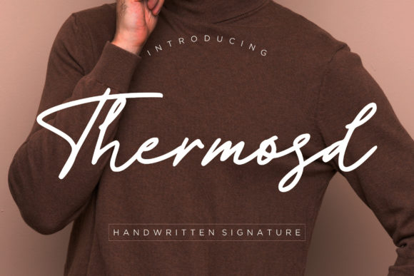 Thermosd Handwritten Signature Font Poster 1
