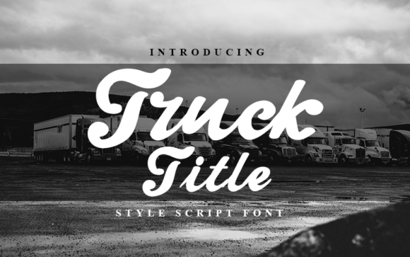 Truck Title Font Poster 1