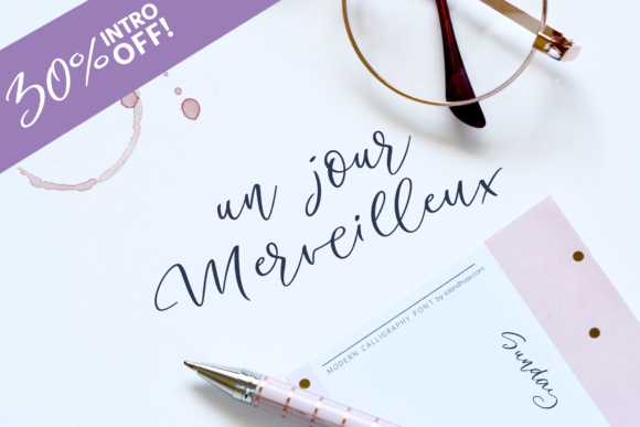 Un Jour Merveilleux Font Poster 1