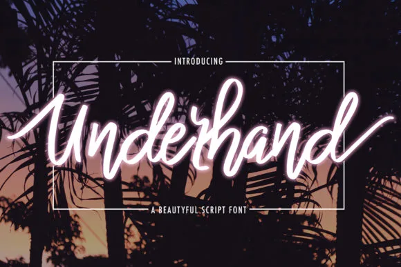 Underhand Font Underhand Font Poster 1