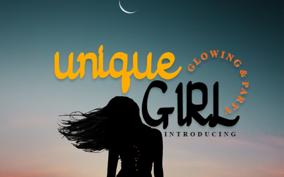 Unique Girl Font Poster 1