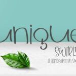 Unique Swirly Font Poster 1