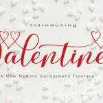 Valentine Font Poster 1