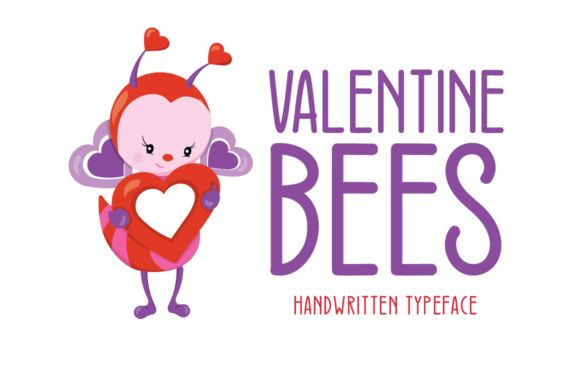 Valentine Bees Font Poster 1