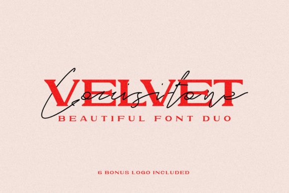 Velvet Lousitone Duo Font Poster 1