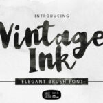 Vintage Ink Font Poster 1
